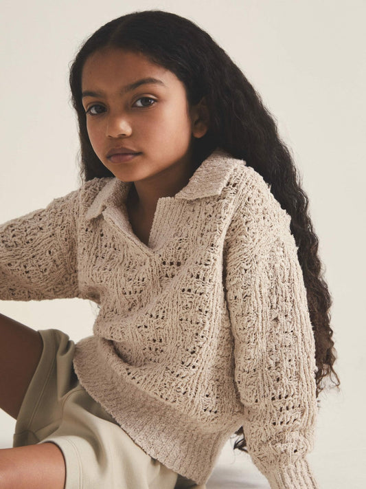 13-14 yrs  | 100 Ciels Bouclé Jumper Neutral | Children