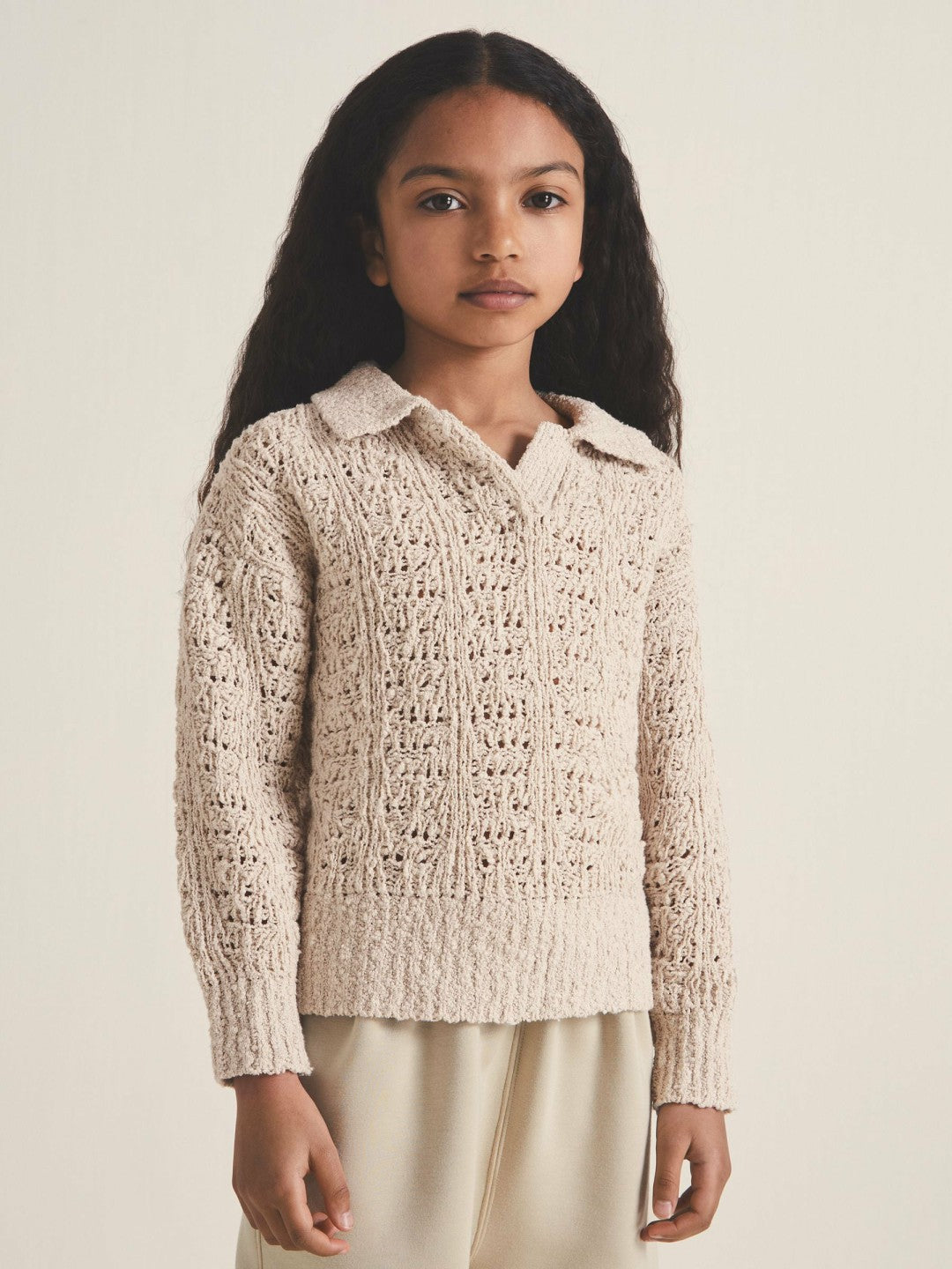 13-14 yrs  | 100 Ciels Bouclé Jumper Neutral | Children