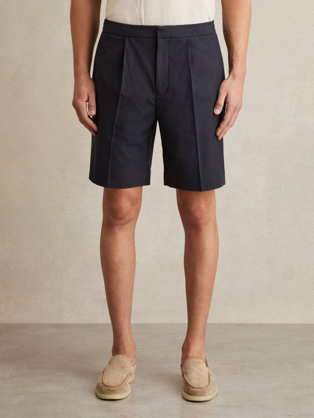 Relaxed Drawstring Shorts Navy | Mens