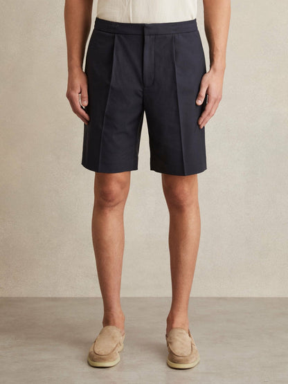 Relaxed Drawstring Shorts Navy | Mens