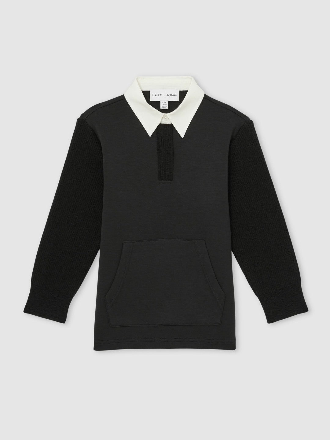 13-14 yrs  | Les 100 Ciels Polo Sweatshirt Black | Children