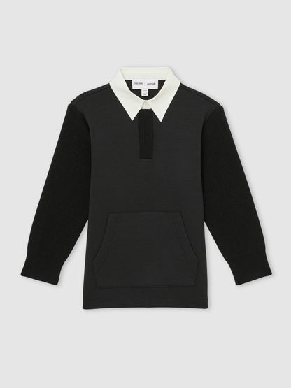 13-14 yrs  | Les 100 Ciels Polo Sweatshirt Black | Children