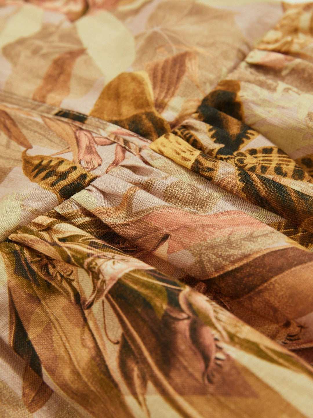 13-14 yrs  | NYBG Floral-Print Midi Dress Khaki | Children
