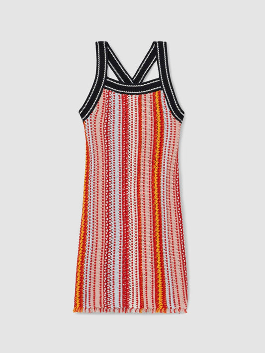 13-14 yrs Cotton Striped Knit Dress Multi | Children