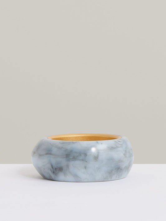 Curve Marble Bangle Gold Tone | Womens