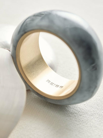 Curve Marble Bangle Gold Tone | Womens