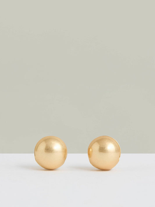 Polished Ball Huggie Earrings Gold | Womens