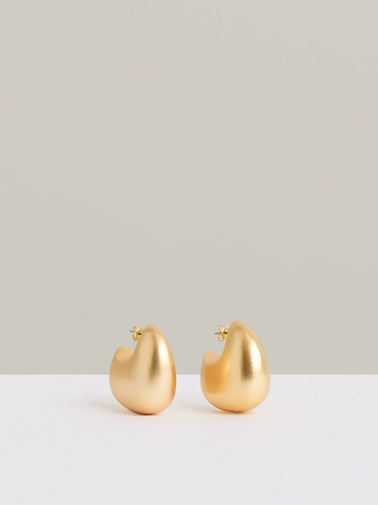 Curve Scoop Earrings Gold Tone | Womens
