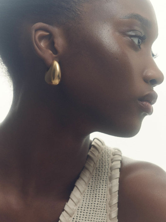 Curve Scoop Earrings Gold Tone | Womens