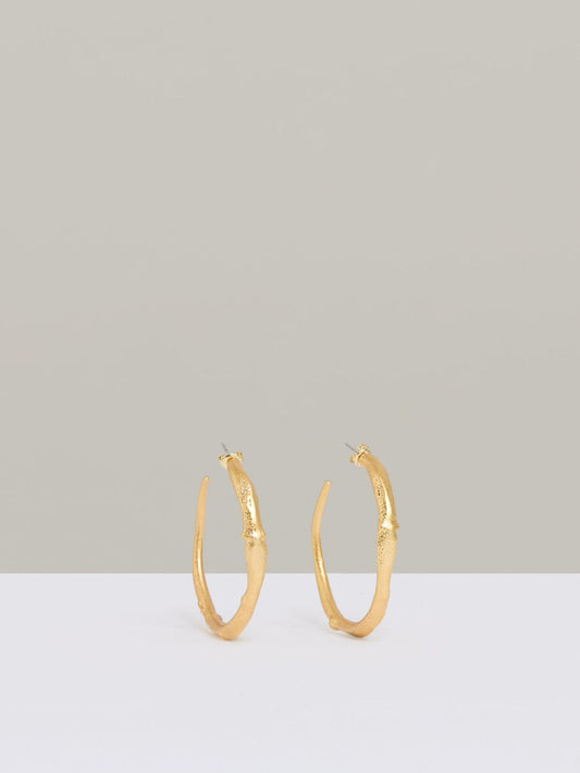 Molten Hoop Earrings Gold Tone | Womens