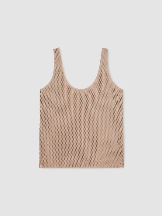 Atelier Laser-Cut Vest Top Taupe | Womens