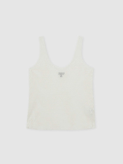 Atelier Laser-Cut Vest Top Cream | Womens