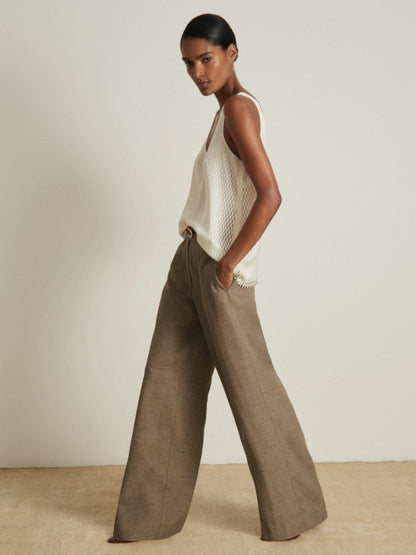 Atelier Laser-Cut Vest Top Cream | Womens