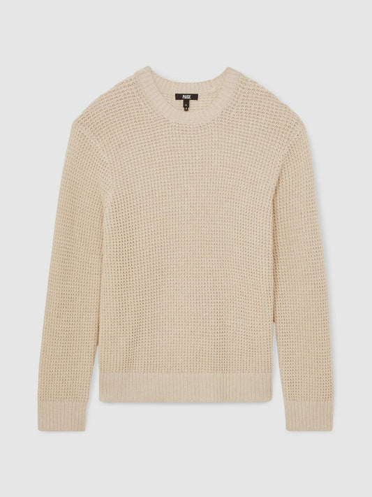 Paige Cotton Waffle-Knit Sweater Natural | Mens