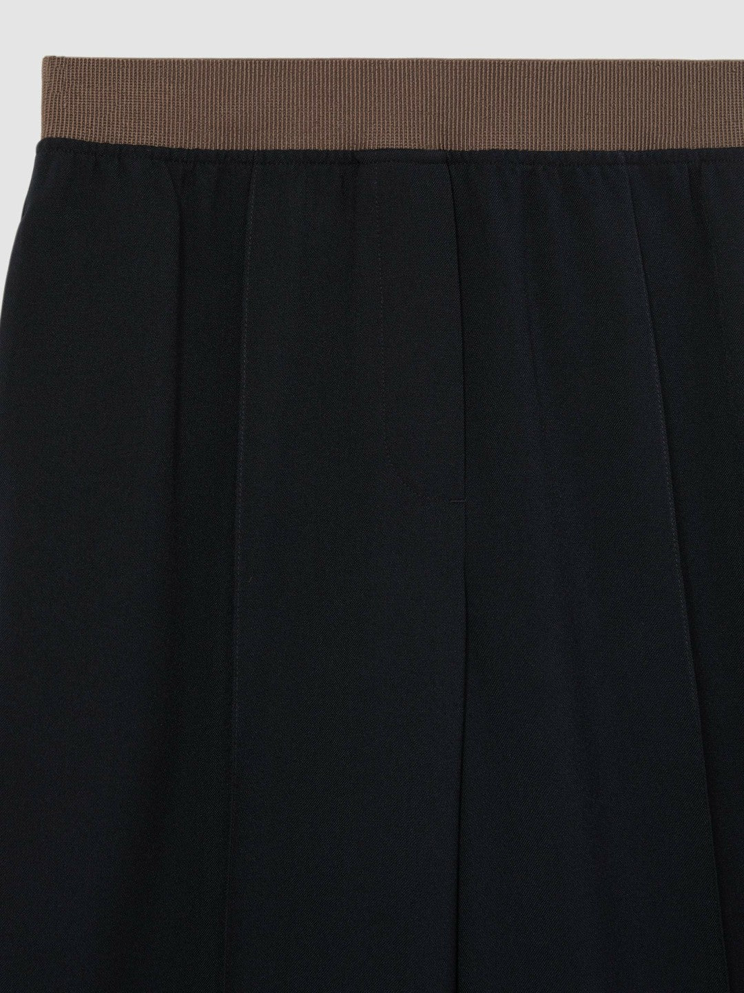Wide-Leg Elasticated-Waist Trousers Navy | Womens