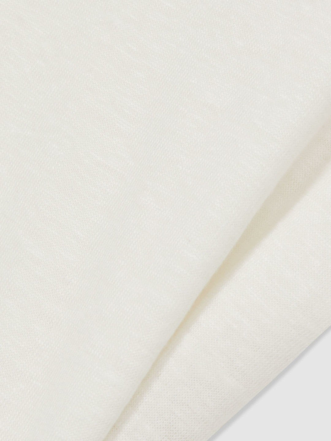 Linen Cap-Sleeve T-Shirt White | Womens