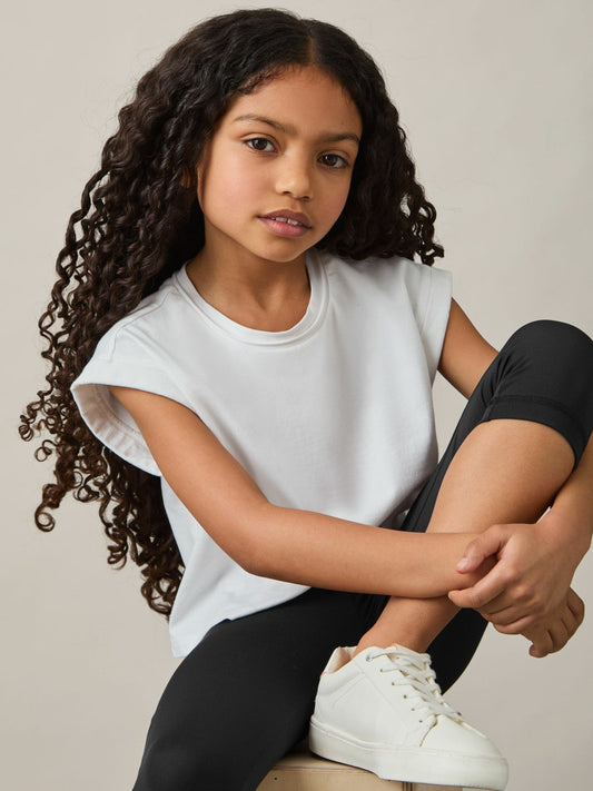 9-13 yrs Three-Quarter Length Leggings Black | Children