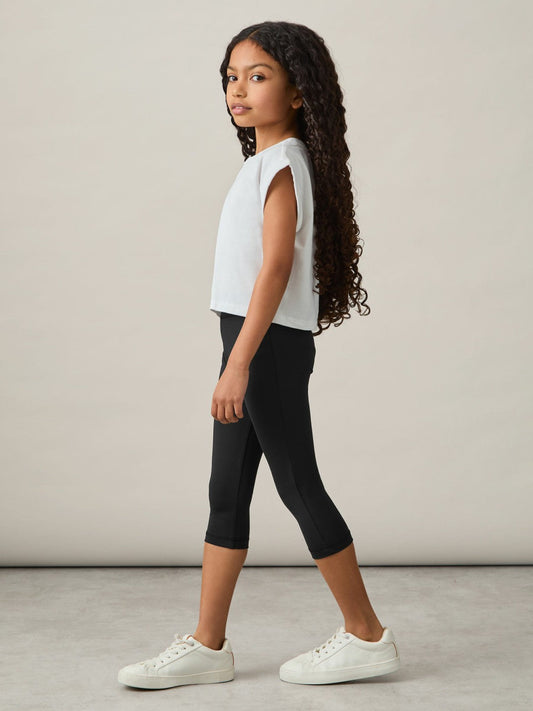 4-9 yrs Three-Quarter Length Leggings Black | Children