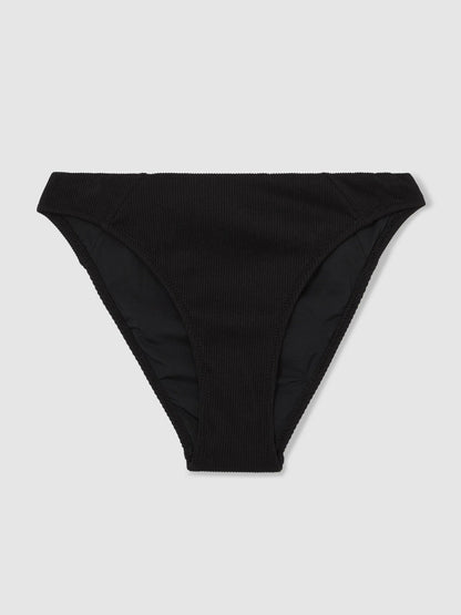 Ribbed Bikini Bottoms Black | Womens