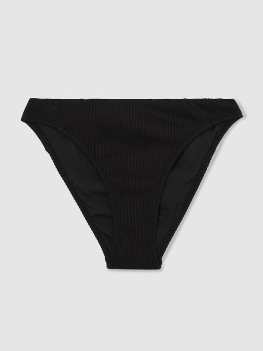Ribbed Bikini Bottoms Black | Womens