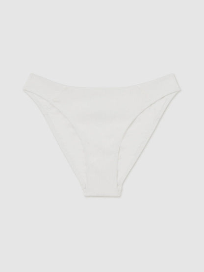 Ribbed Bikini Bottoms White | Womens