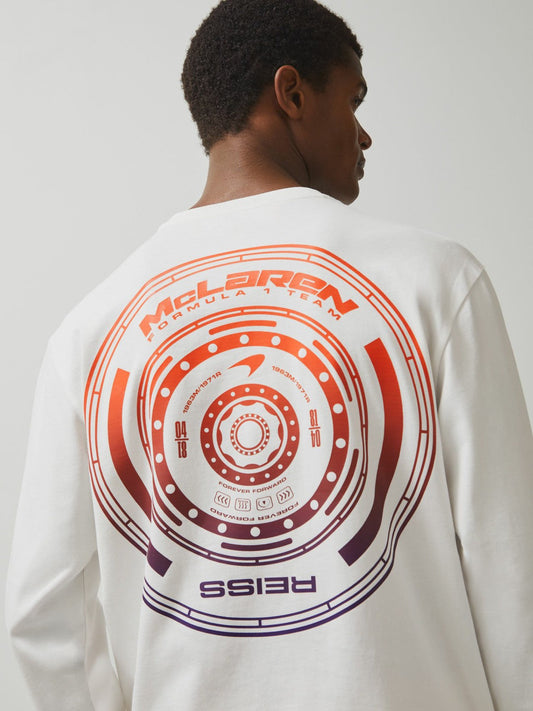 Unisex Fit McLaren F1 Team Tyre-Print T-Shirt White | Mens