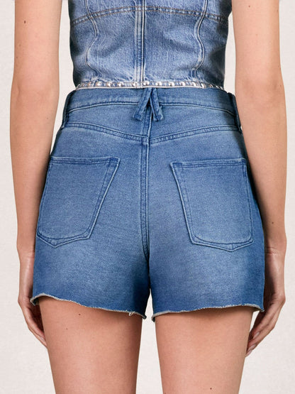 100% Cotton Shorts Indigo Blue | Womens