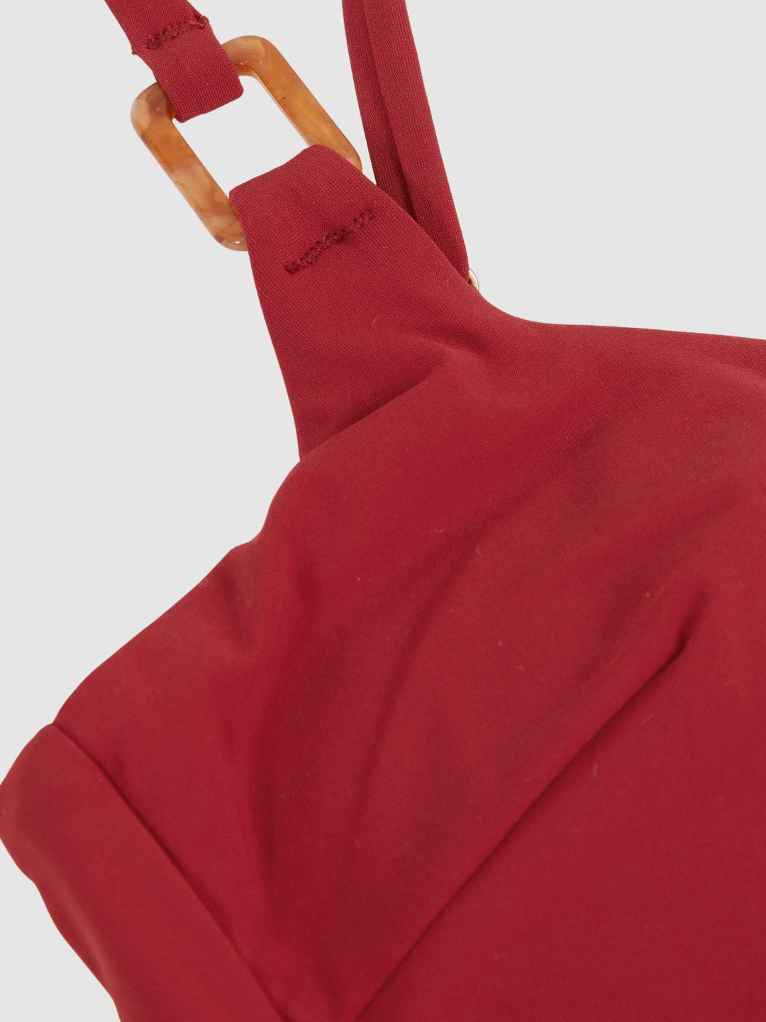 Cut-Out Detail Bikini Top Dark Red | Womens
