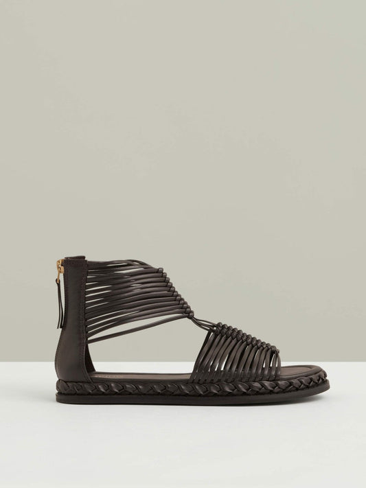 Leather Gladiator Sandals Chocolate | Womens