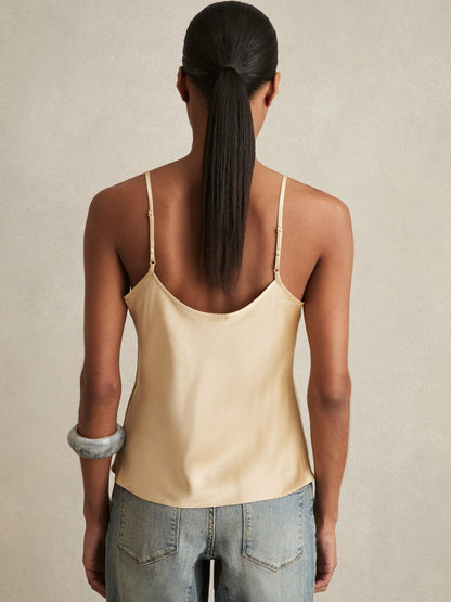 Silk Cami Top Gold | Womens