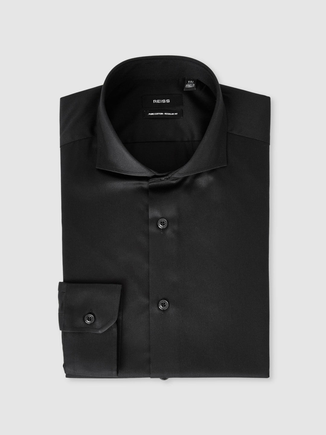 Slim Fit Slim-Fit Cotton Double-Cuff Shirt Black | Mens