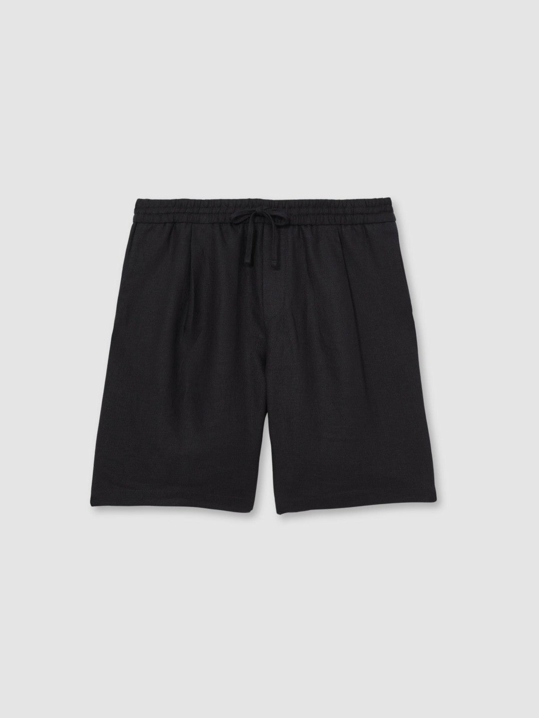 Linen Drawstring Shorts Navy | Mens