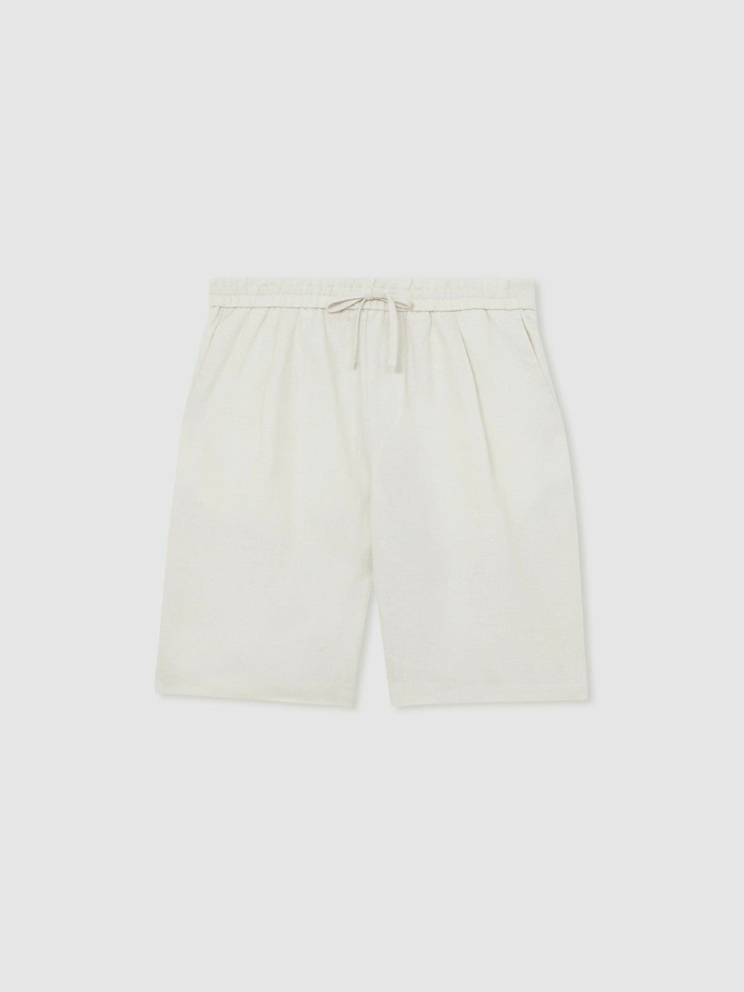 Linen Drawstring Shorts Stone | Mens