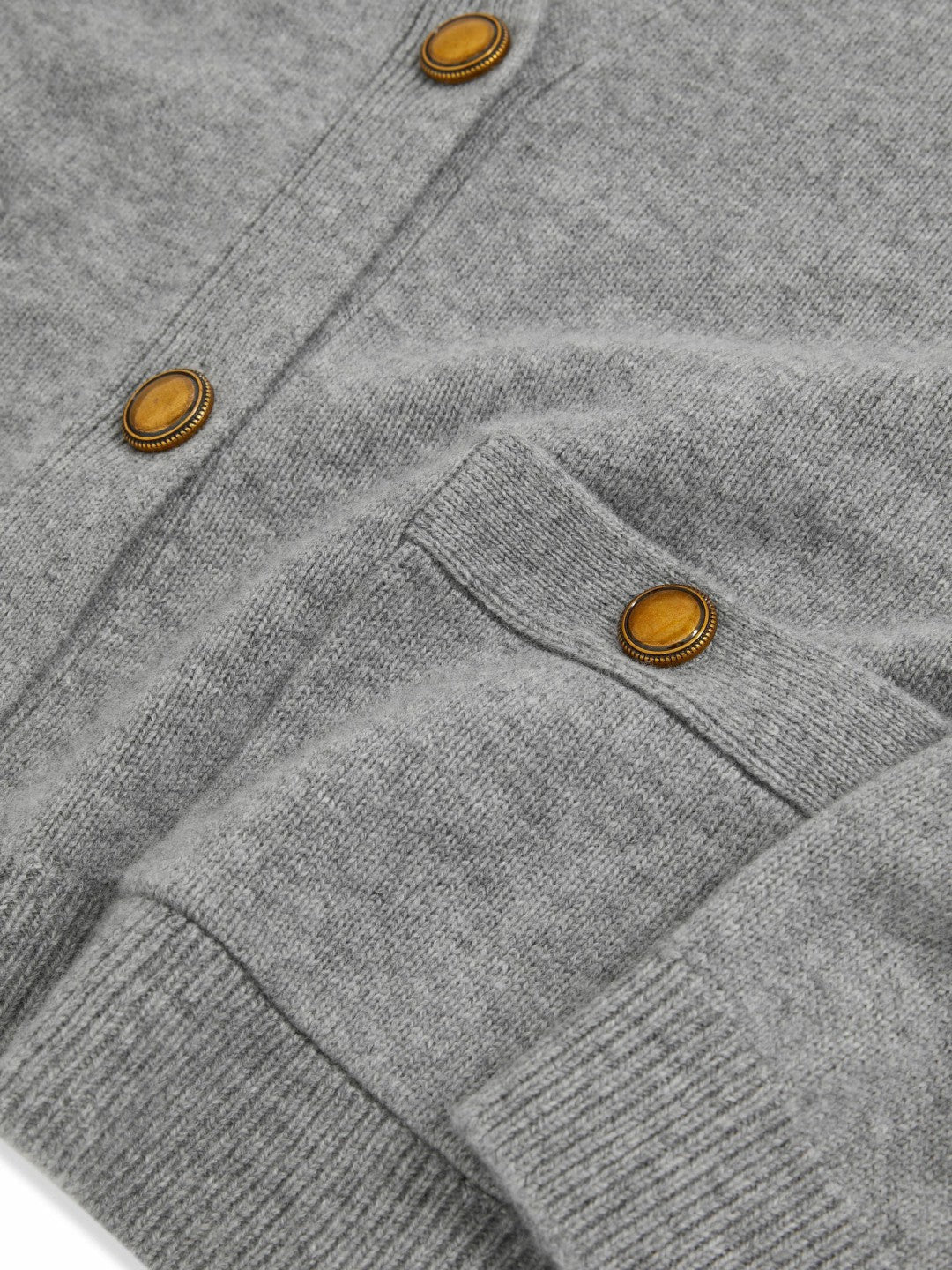 Wool-Cashmere Button Cardigan Silver Grey | Womens