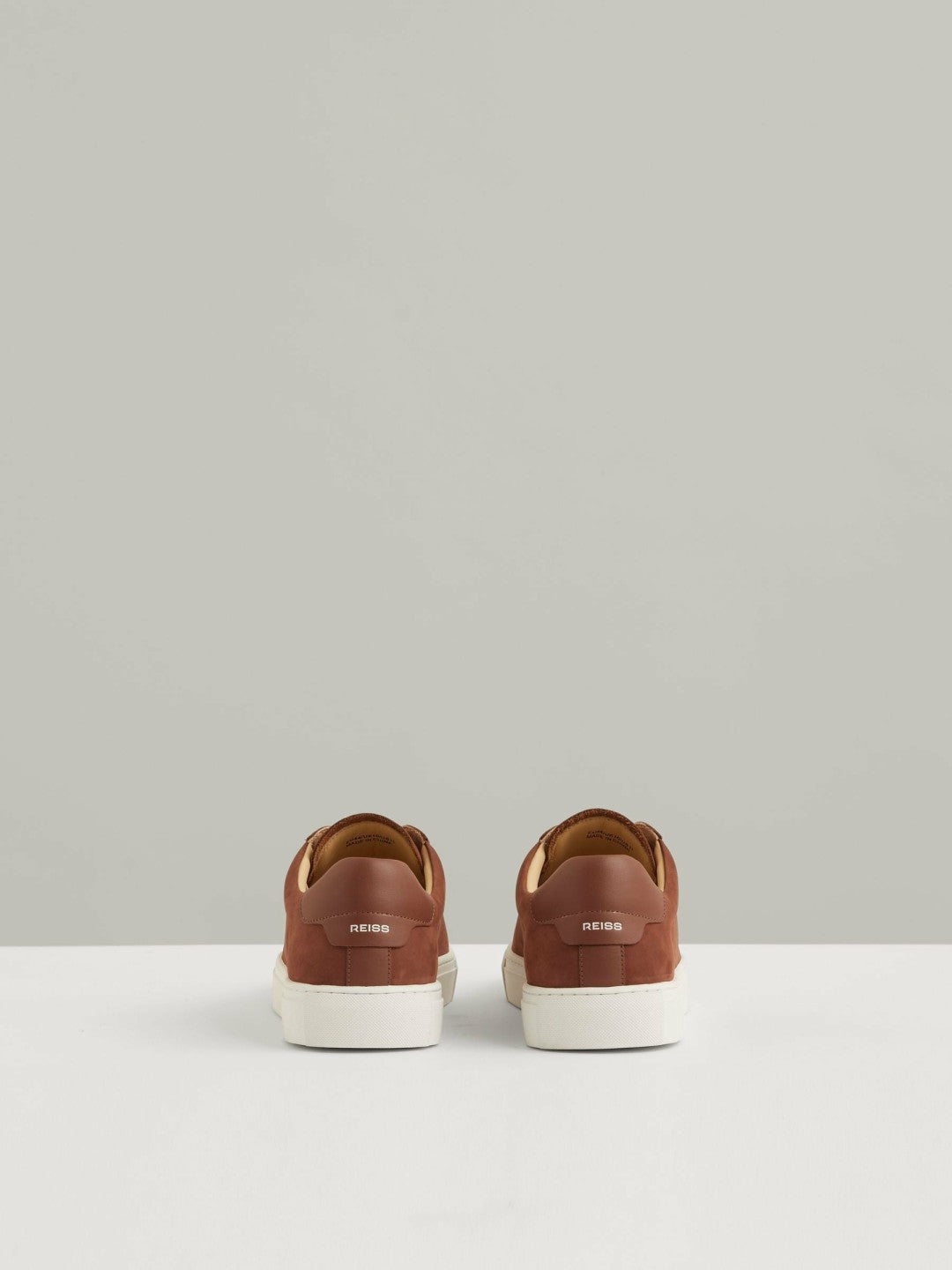 Nubuck Leather Low-Top Trainers Brickwood Red | Mens