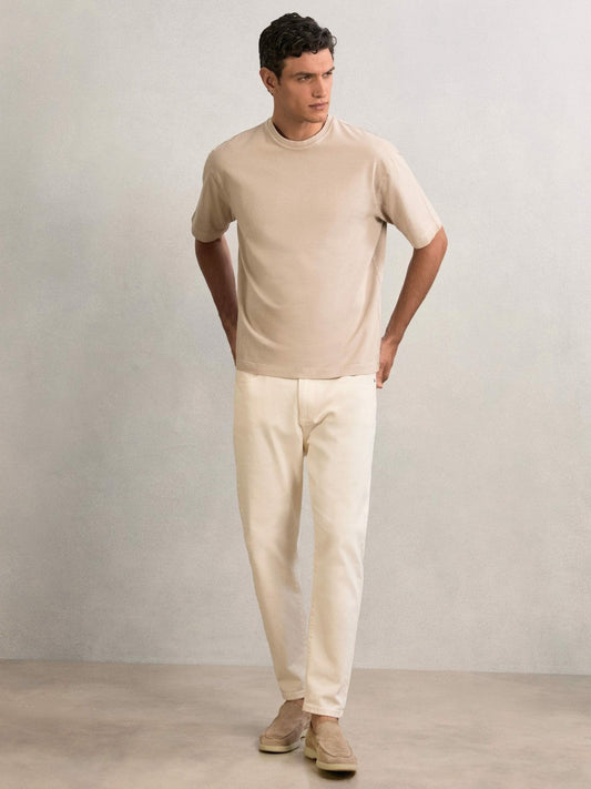 Cotton GarMenst-Dyed Oversize T-Shirt Oatmeal | Mens