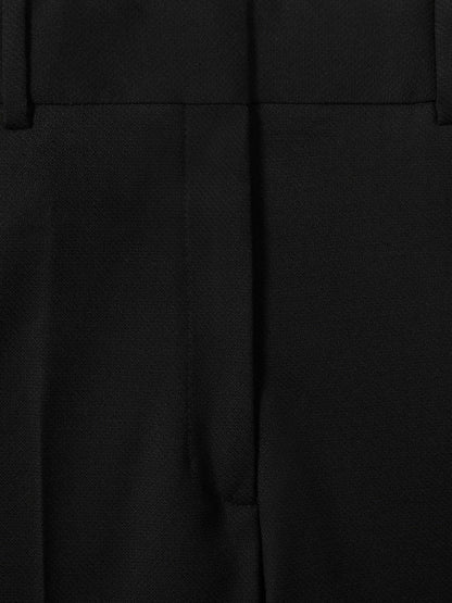 Wool-Blend Wide-Leg Suit Trousers Black | Womens