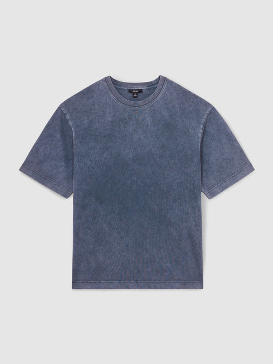 Cotton GarMenst-Dyed Oversize T-Shirt Indigo Blue | Mens