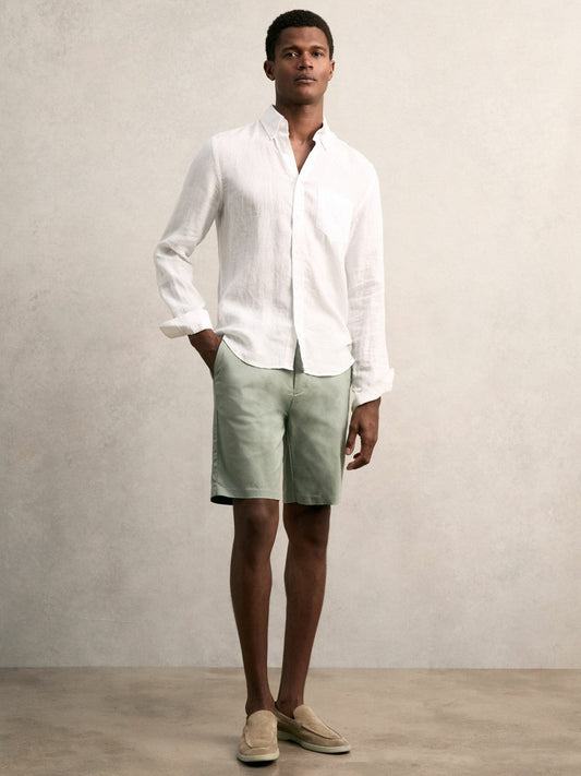 Short Length Casual Chino Shorts Pistachio | Mens