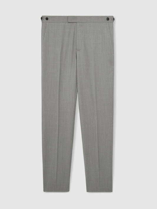 Slim-Fit Wool Suit Trousers Mid Grey | Mens