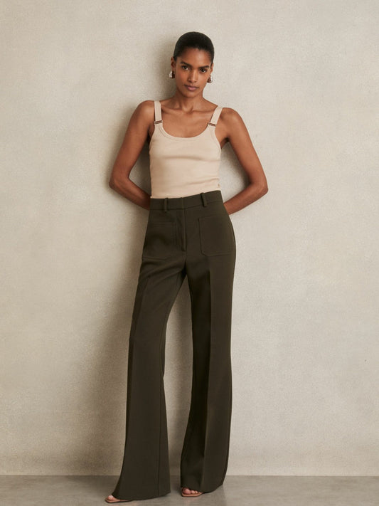 Stretch-Cotton D-Ring Strap Vest Neutral | Womens
