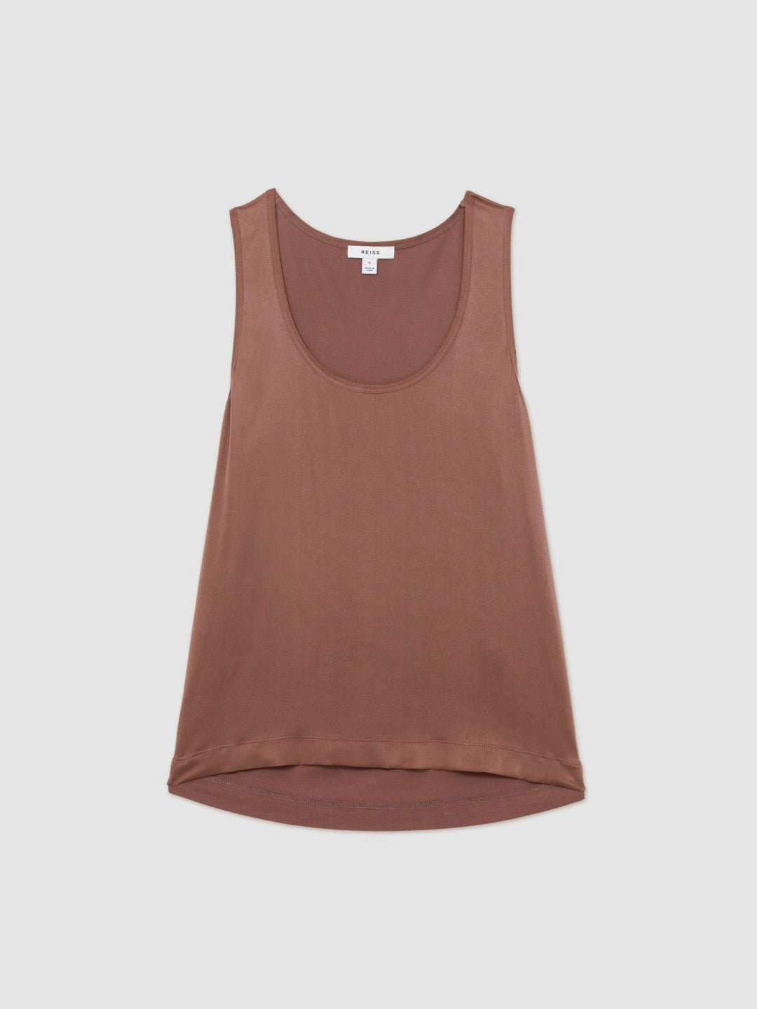 Silk-Front Cami Top Mocha Brown | Womens