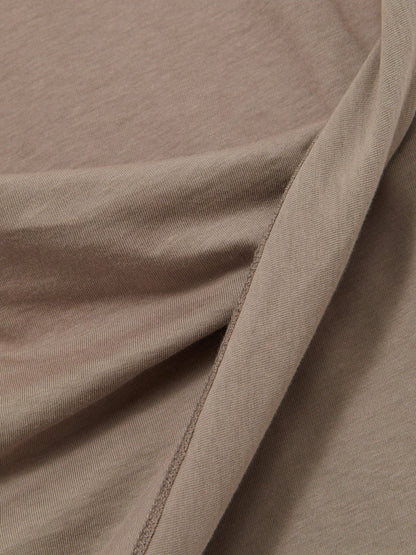 Cotton Drape T-Shirt Taupe Neutral | Womens
