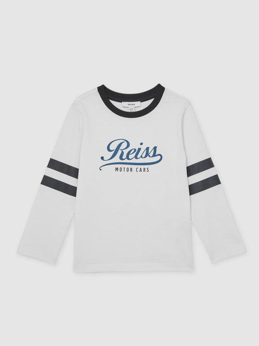 13-14 yrs Cotton Motor Cars Logo T-Shirt White/Blue | Children