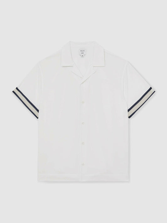 | Ché Stripe-Cuff Shirt White | Mens