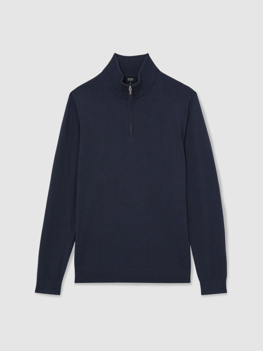 Merino Wool Half-Zip Jumper  | Mens