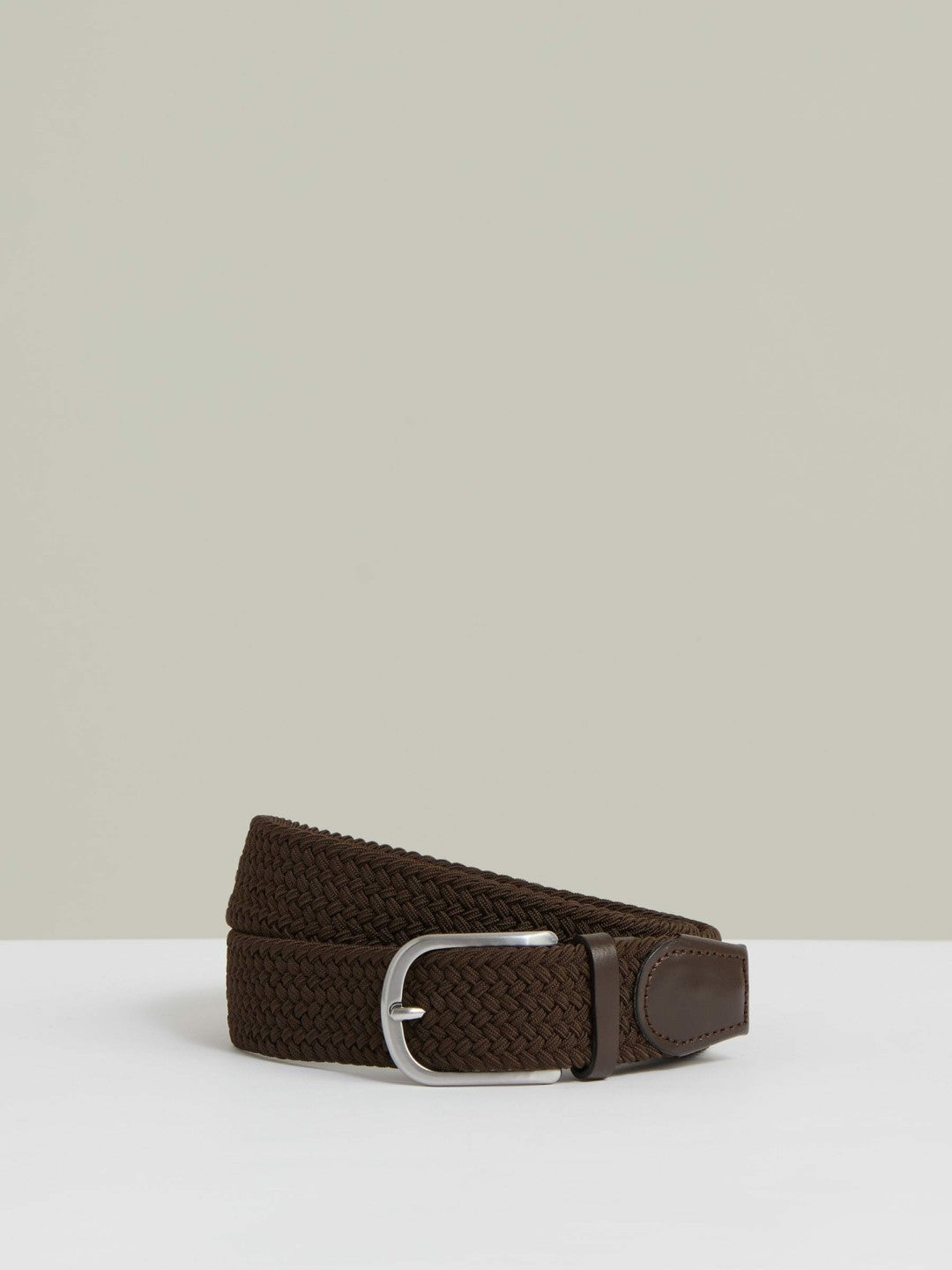 Basket Weave Belt Dark Brown | Mens