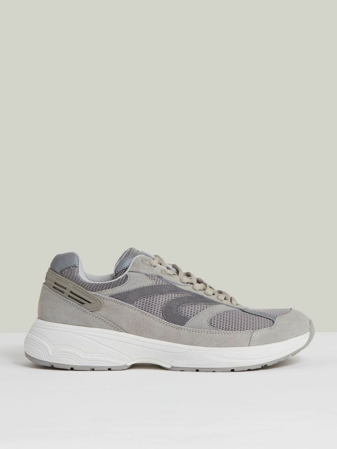 Panelled Running Trainers Grey | Mens
