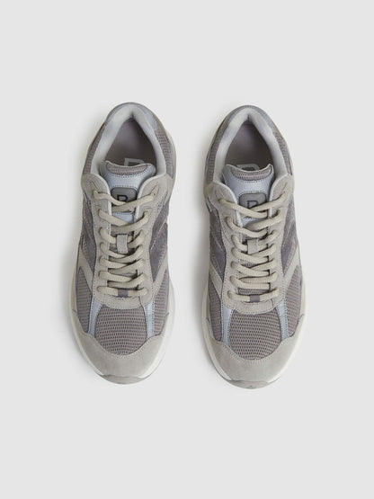 Panelled Running Trainers Grey | Mens