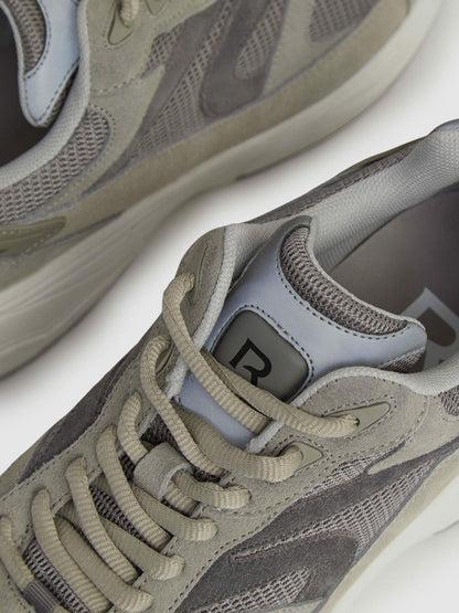 Panelled Running Trainers Grey | Mens